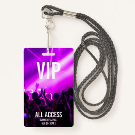 Tarjeta De Identificación Personalizado VIP Concierto de todo acceso pase pú