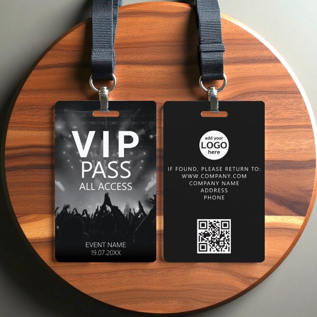 Tarjeta De Identificación Personalizado VIP Todo Acceso Evento de código QR  (Subido por el creador)