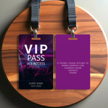 Personalizado VIP Todos los eventos de acceso Conc