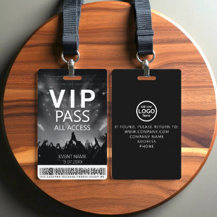 Tarjeta De Identificación Personalizado VIP Todos los eventos de acceso logo