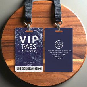 Tarjeta De Identificación Personalizado VIP Todos los eventos de acceso logo