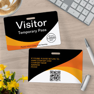 Tarjeta De Identificación Personalizado visitante corporativo Código QR Nara