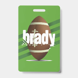 Tarjeta De Identificación Personalizar juego de fútbol verde