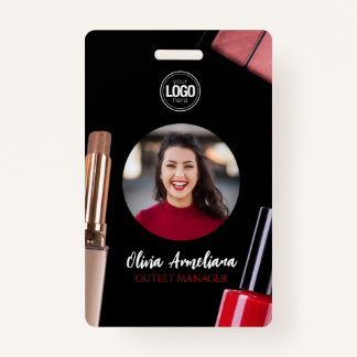 Tarjeta De Identificación Personalizar negocio | Moderna Empresa de maquilla