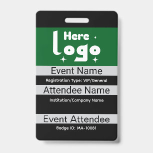 Tarjeta De Identificación Personalizar nombre del asistente a la conferencia