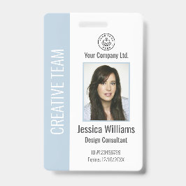 Tarjeta De Identificación Personalized Corporate Employee ID Dusty Blue