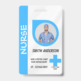 Tarjeta De Identificación Personalized Nurse ID Badge for Hospital Staff