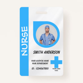 Tarjeta De Identificación Personalized Nurse ID Badge for Hospital Staff
