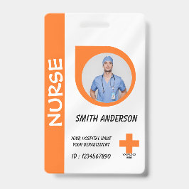 Tarjeta De Identificación Personalized Nurse ID Badge for Hospital Staff