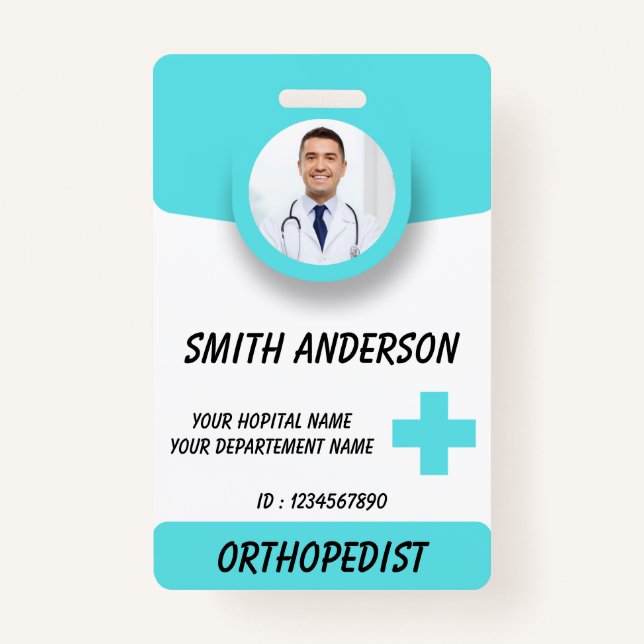 Tarjeta De Identificación Personalized RN Nurse Identification Badge (Anverso)