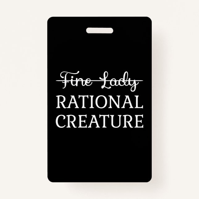 Tarjeta De Identificación Persuasion Jane Austen - Creatura Racional I (Anverso)