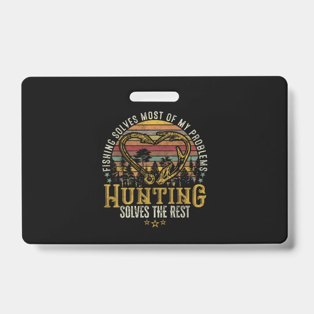 Tarjeta De Identificación Pesca y caza de semillas Antler Elk, caza de venad (Parte frontal)