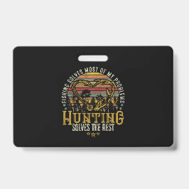 Tarjeta De Identificación Pesca y caza de semillas Antler Elk, caza de venad