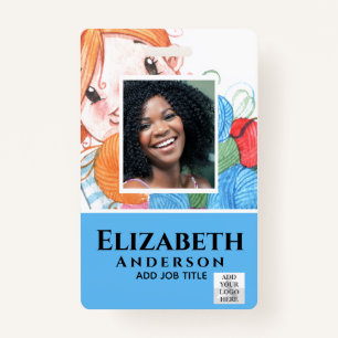 Tarjeta De Identificación PHOTO ID Empleado VIP PASS Knitter