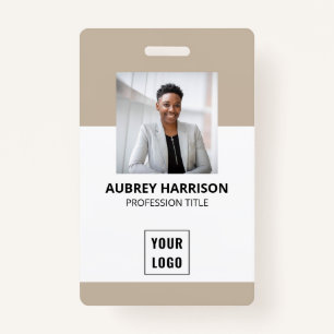 Tarjeta De Identificación Photo Modern Corporate Professional