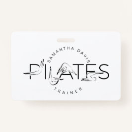 Tarjeta De Identificación Pilates Poses en Palabra de Pilates