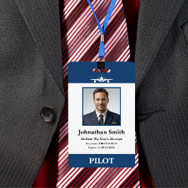 Tarjeta De Identificación Piloto de aerolíneas de seguridad fotográfica de c