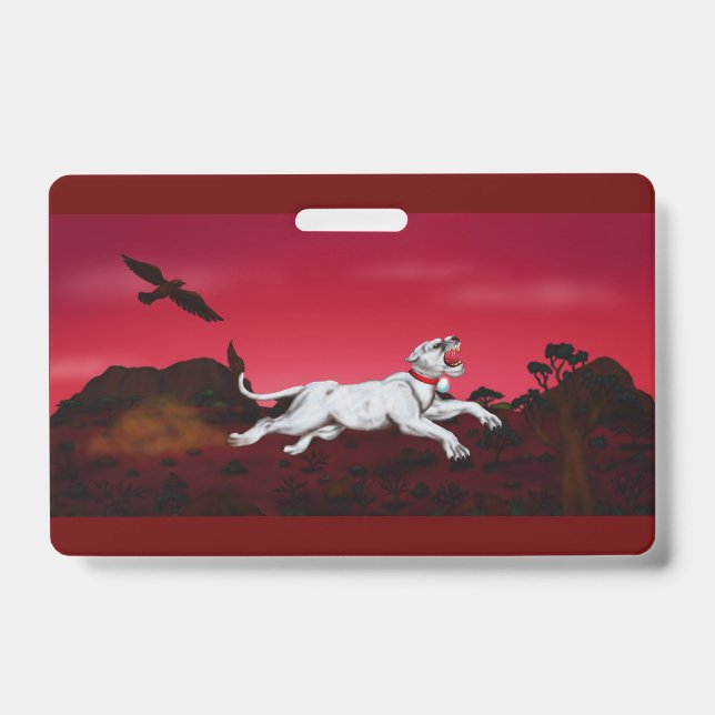 Tarjeta De Identificación Pintura arte Leona blanca paisaje de fantasía águi (Parte frontal)