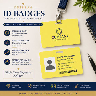 Tarjeta De Identificación Placa de identificación amarilla personalizada E