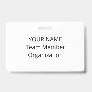 Tarjeta De Identificación Placa de identificación clásica de equipo con nomb