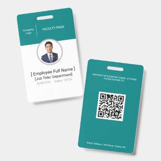 Tarjeta De Identificación Placa de identificación con foto para personal doc