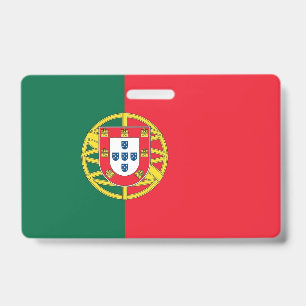 Tarjeta De Identificación Placa de identificación con la bandera de Portugal