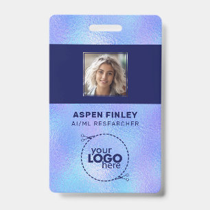 Tarjeta De Identificación Placa de identificación con logotipo de lámina fal