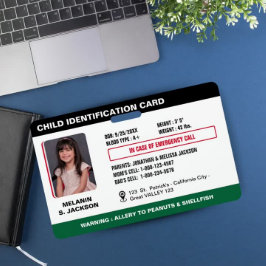 Tarjeta De Identificación Placa de identificación de emergencia personalizad
