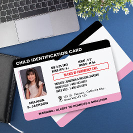 Tarjeta De Identificación Placa de identificación de emergencia personalizad
