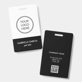 Tarjeta De Identificación Placa de identificación de empleado con logotipo n