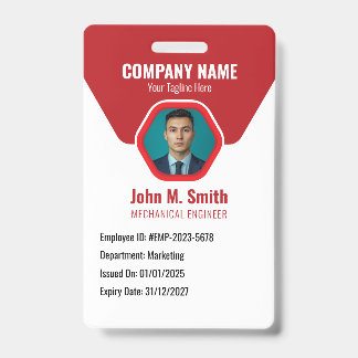 Tarjeta De Identificación Placa de identificación de empleado personalizable
