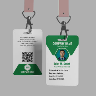 Tarjeta De Identificación Placa de identificación de empleado personalizable