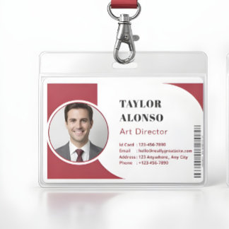Tarjeta De Identificación Placa de identificación de empleado personalizada