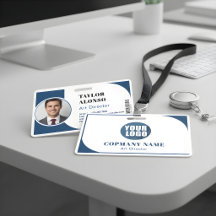 Placa de identificación de empleado personalizada
