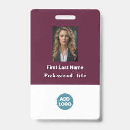 Tarjeta De Identificación Placa de identificación de empleado personalizada 