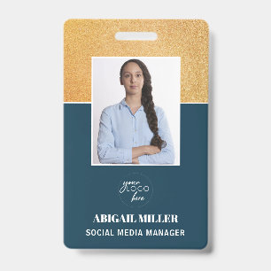 Tarjeta De Identificación Placa de identificación de empleado personalizada 