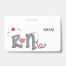 Tarjeta De Identificación Placa de identificación de enfermera