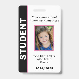 Tarjeta De Identificación Placa de identificación de estudiante educado en e