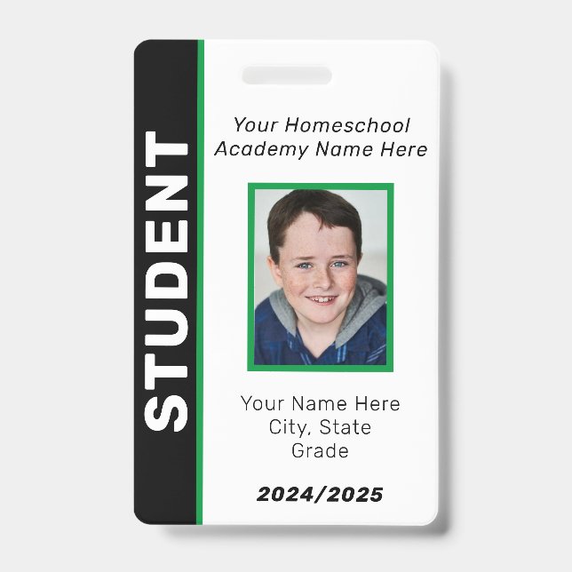 Tarjeta De Identificación Placa de identificación de estudiante educado en e (Parte frontal)