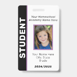 Tarjeta De Identificación Placa de identificación de estudiante educado en e