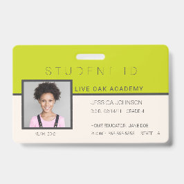 Tarjeta De Identificación Placa de identificación de estudiante en casa | Do