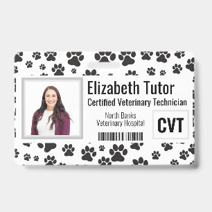 Tarjeta De Identificación Placa de identificación de la clínica veterinaria