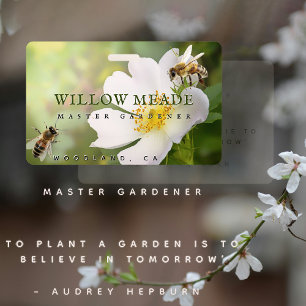 Tarjeta De Identificación Placa de identificación de Maestro Jardinero con f