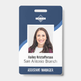 Tarjeta De Identificación Placa de identificación de nombre de foto de logo 