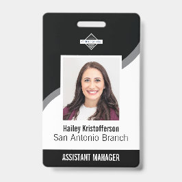 Tarjeta De Identificación Placa de identificación de nombre de foto de logo 