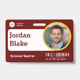 Tarjeta De Identificación Placa de identificación de profesor personalizada 