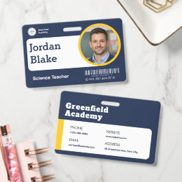 Tarjeta De Identificación Placa de identificación de profesor personalizada 