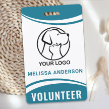 Placa de identificación de voluntario profesional 