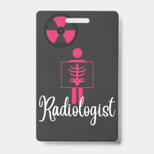Tarjeta De Identificación Placa de identificación del radiólogo
