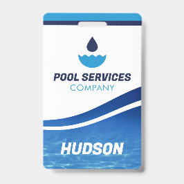 Tarjeta De Identificación Placa de identificación del técnico de piscina | E
